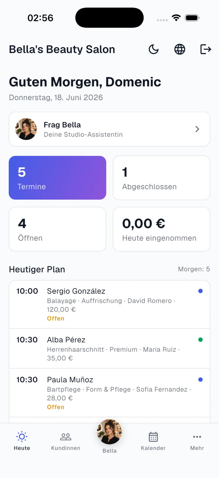 Dein Tag auf einen Blick